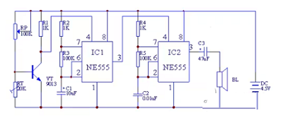 NE555 Boiling Water Alarm