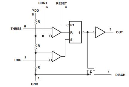 TLC555CP Block Diagram