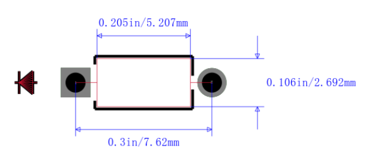 Package of 1N5819 diode