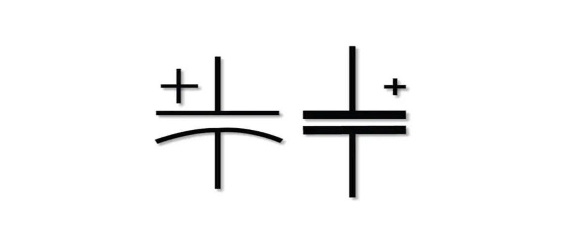 American and European Capacitor Symbols