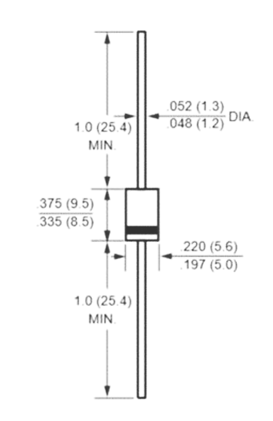 1N5406 Dimensions